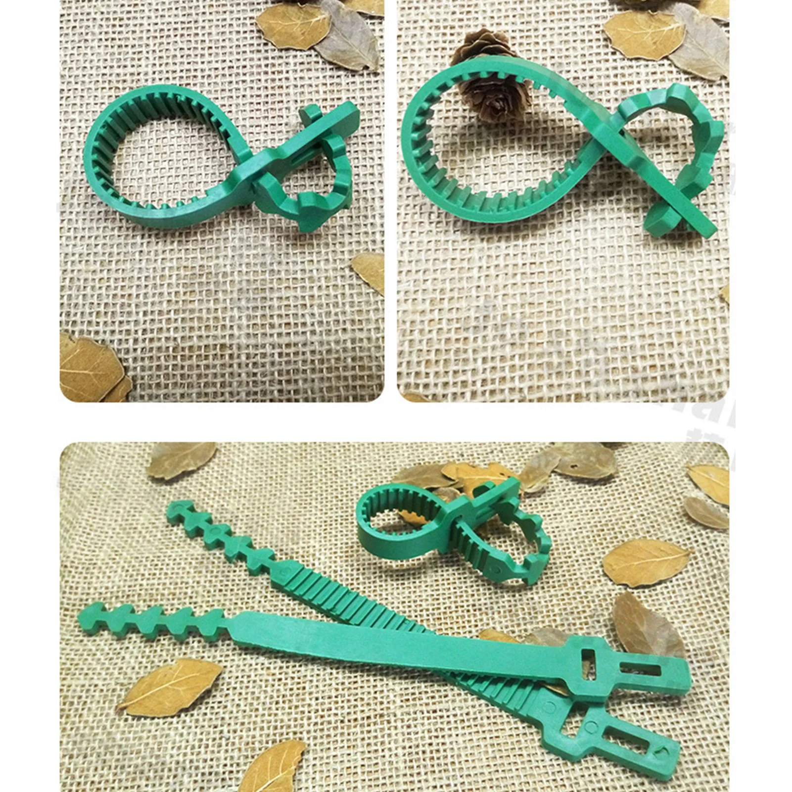 10pcs-Plant-Ties-Tree-Stake-Support-Bands-Adjustable-Shrub-Stake-Straps-Interlock-Ties-Plant-Cable-Ties.jpg 10 db Növénykötegek Fa Tét Tartó Sávok Állítható Cserjék Hevederek Reteszelő Nyakkendők Növényi Szőlő Paradicsom Klip - Image 5