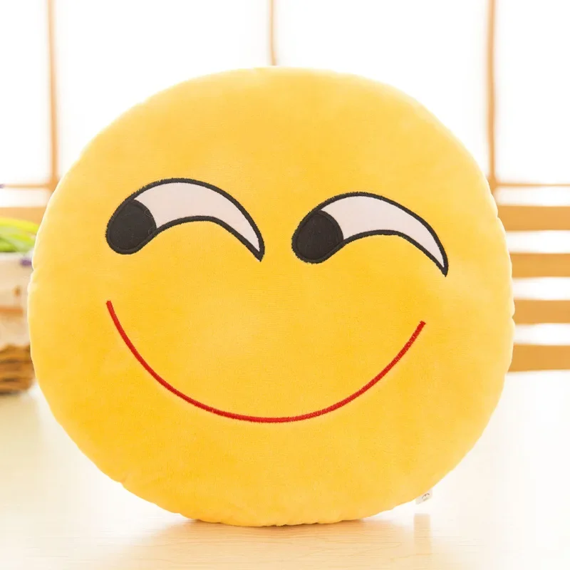 Nuevo cojín de 32 cm para siestas, divertido cojín de peluche con cara de enojo emocional para fiestas, adorno de interior, juguetes para niños, regalo de vacaciones