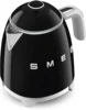 Mini 50's Retro Style 3 Cup Electric Kettle with Double Wall Anti Slip Base and Water Level Indicator (Black) 4