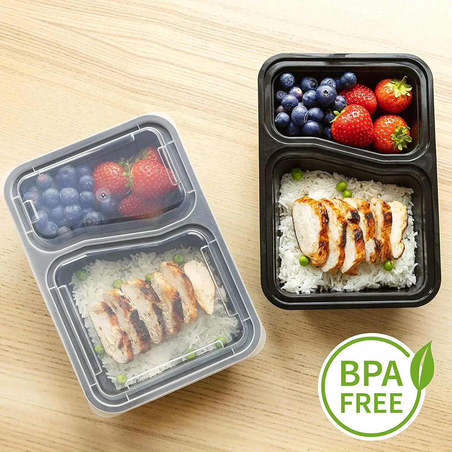 800ml Reusable Meal Prep Containers Rectangular Lunch Containers Microwavable Safe-Stackable Food Storage Trays food storage containers