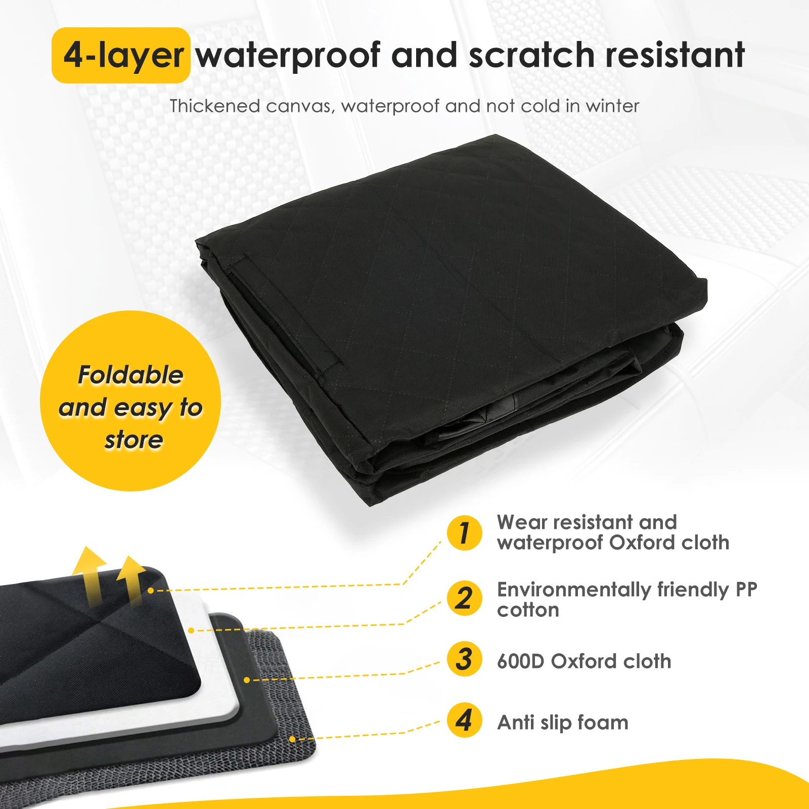Dog Car Seat Mat Waterproof antifouling Pet Carrier Mattress Wear Resistant Protector Machine Washable Dog Hammock Travel