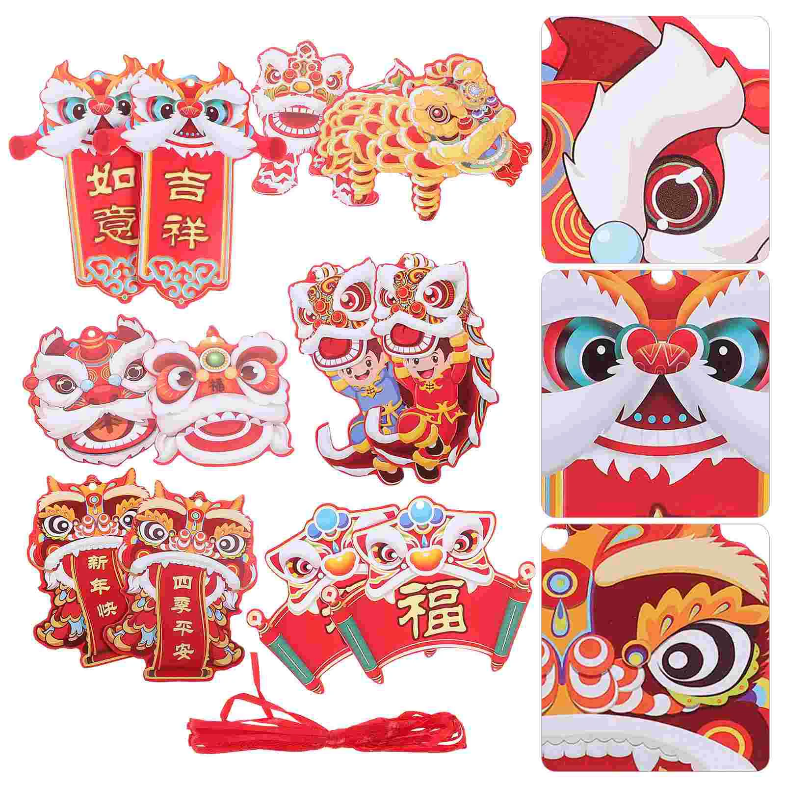 

12pcs Chinese New Year Decorations Spring Festival Hanging Pendants Bonsai Hanging Ornaments