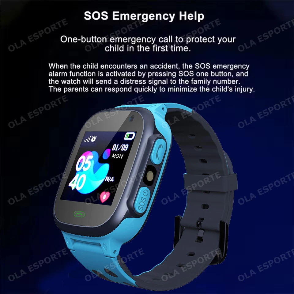New Kid Smart Watch For Children Real Time Positioning 2g Sim Card Sos Phone Call Waterproof Video Call Safety Footprint Tracker, Alina Gadgets