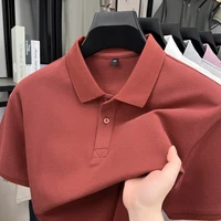 Camiseta de manga corta 100% de algodón puro, Polo de nuevo estilo de verano para hombre con solapa, ropa informal transpirable y cómoda para hombre