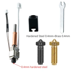 Enhanced Ceramic Hotend Nozzle with Thermistor & Heating Tube - 4pcs (Kit)