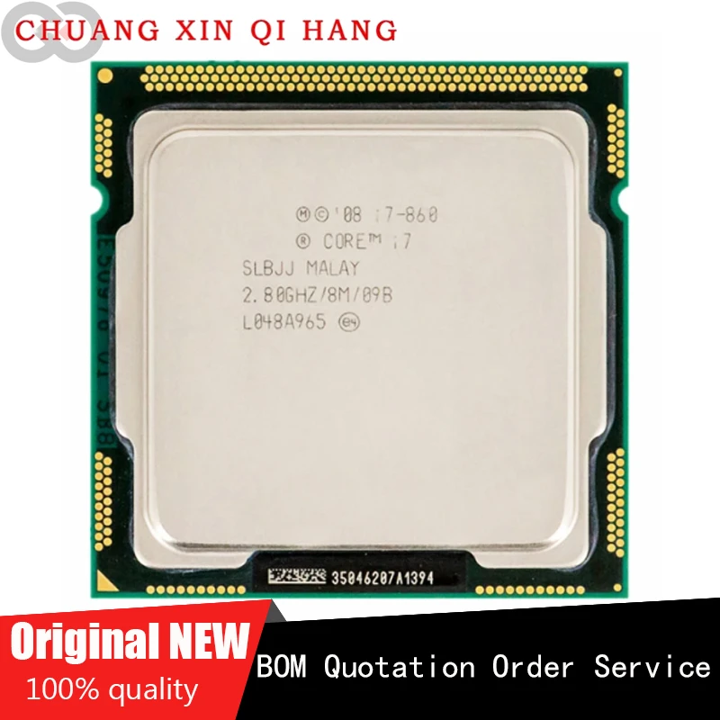 I7 860 I7-860 2.8 Ghz Processore Cpu Quad-Core A Otto Thread 8M 95W Lga 1156 Per