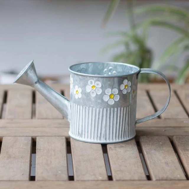 1PC Vintage Iron Flower Pot Desktop Flower Vase Plant Flowerpot Balcony Plant Bucket 2