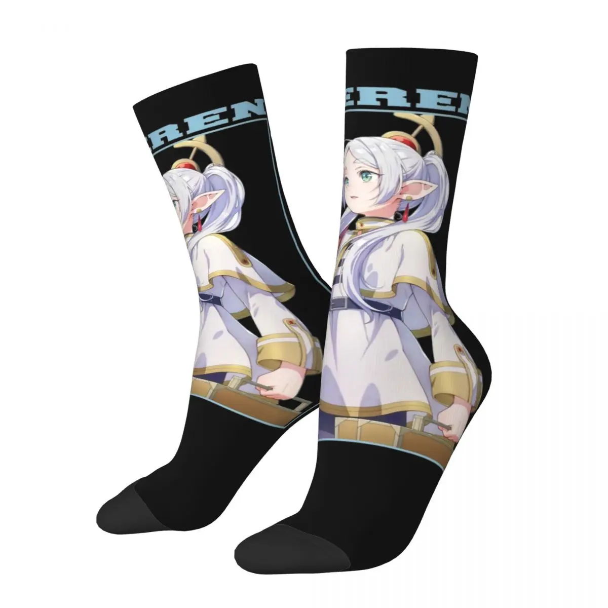 

Sousou No Frieren Socks Men Women Fashion Japanese Anime Socks High Quality Spring Summer Autumn Winter Middle Tube Socks Gift