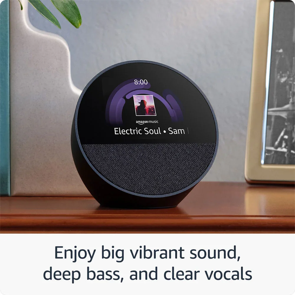 Echo Spot ( release), Smart alarm clock with vibrant sound and Alexa-All Colors