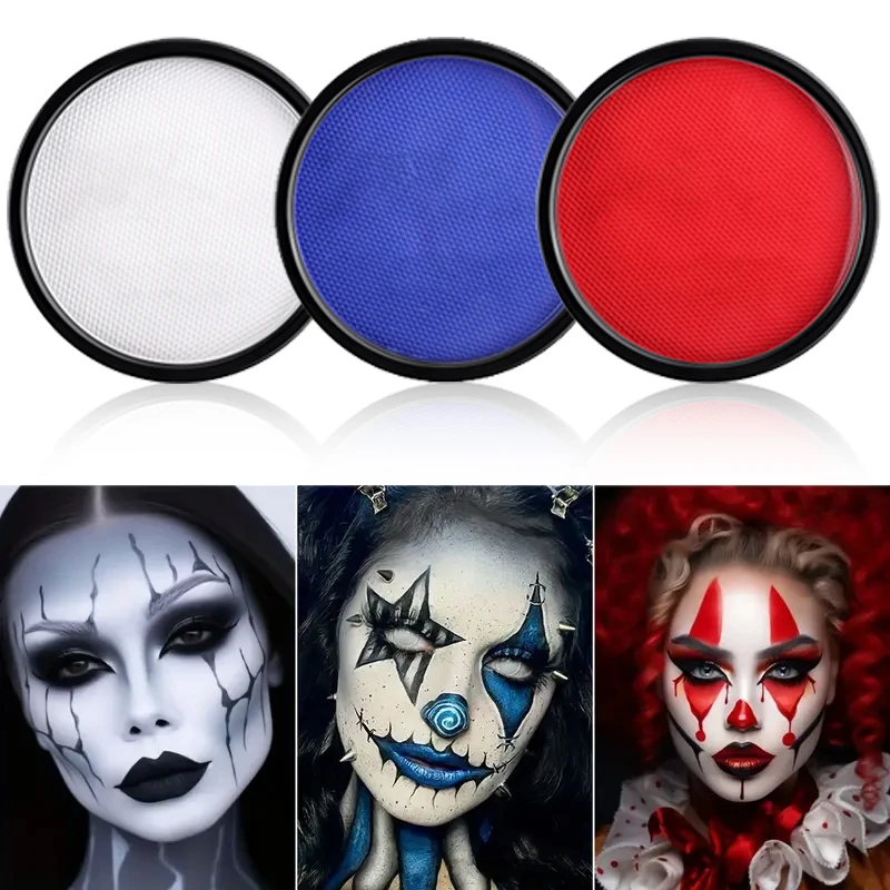 Water Monochromatic Face Body Painting Palette 30G Halloween Festive Washable Makeup Costume Body Partie body face paint,face body paint