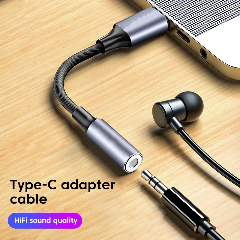Enhanced USB-C to 3.5mm Audio Adapter - High-Fidelity DAC Converter