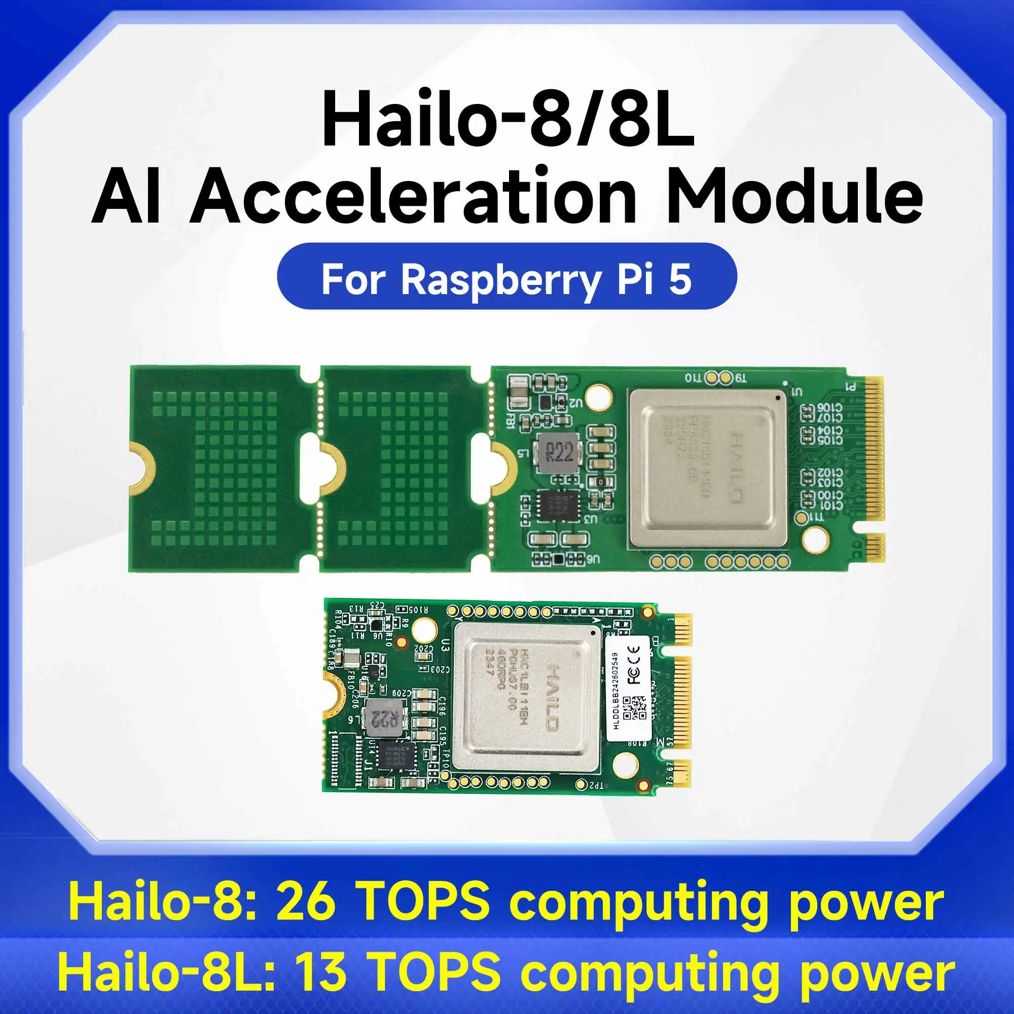 Hailo-8-8L-AI-Acceleration-Module-13Tops-26Tops-DIY-Electronic-Kit-For ...