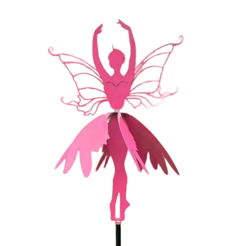 

Garden Wind Spinners Flower Fairy Dancing Wind Spinners Amidst Pinwheels Garden Statue Fairy Ballerinas Metal DropShipping