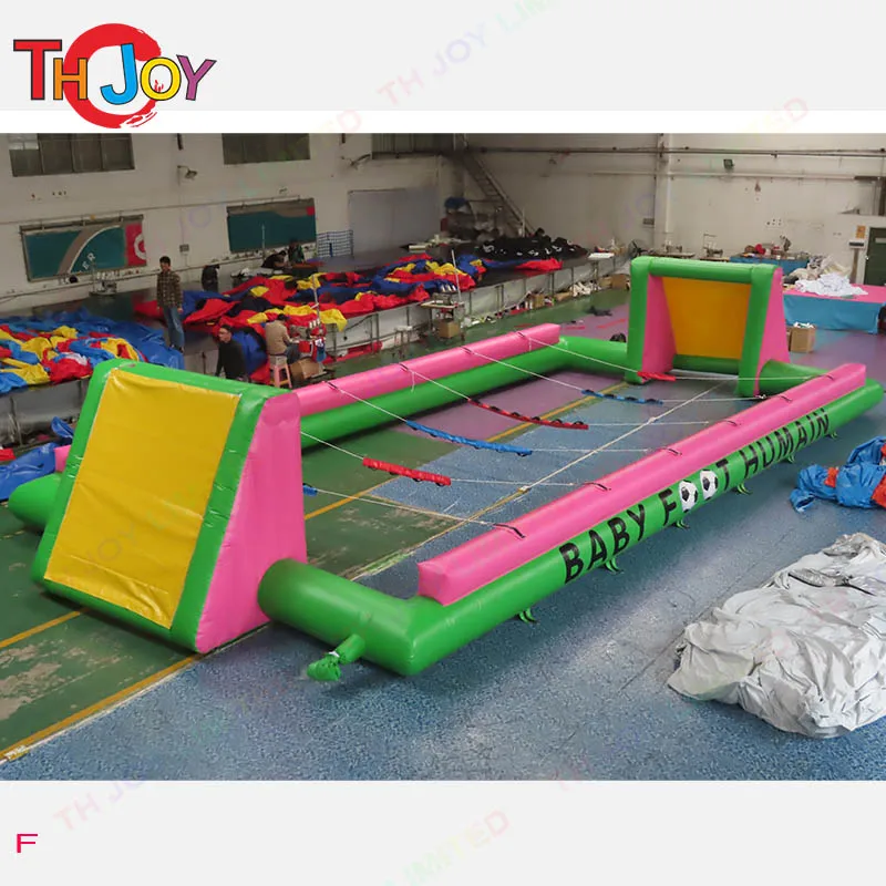 

Free air ship to door,giant outdoor adults inflatable human table pool,kid inflatable fooball pitch court foosball soccer field