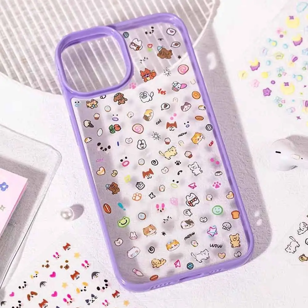 25Pcs/Set No-Repeat Nail Sticker Self Adhesive Soft Embossed Cartoon Stickers Multifunction 3D Manicure Decals