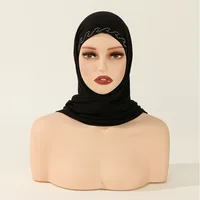 New Diamonds Jersey Triangle Scarf Woman Muslim Hijab Shawls Wrap Turban Islam Headband Bandanas Scarves Kerchief Turbante Mujer