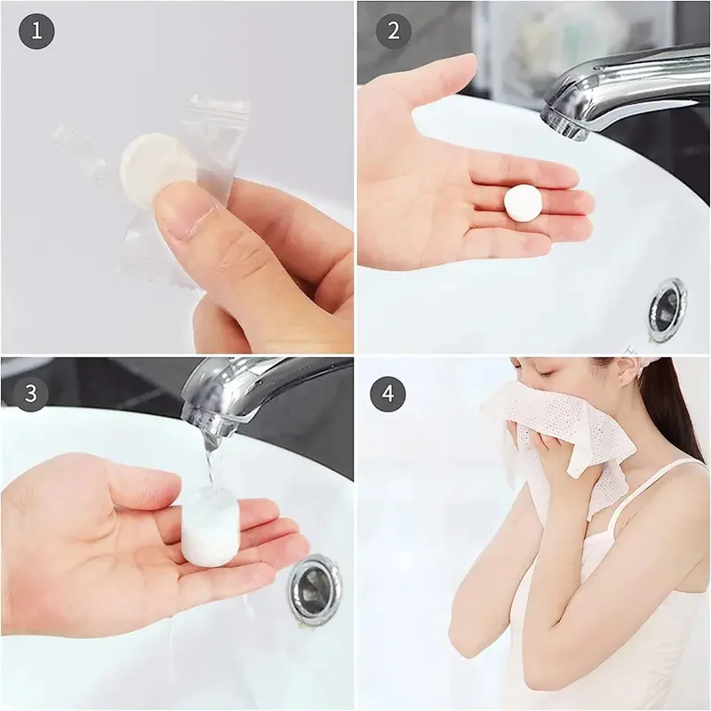 Description Picture 2 of item30pcs Mini Compressed Towels Portable Disposable Face Towel Perfect for Beauty Salon,Travel, Travel Essentials