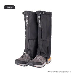 Waterproof Outdoor Leg Gaiters for Hiking and Winter Activities (Black)
