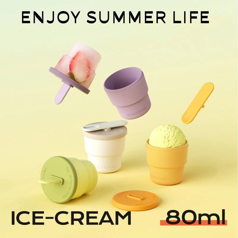 

Silicone Ice Cream Popsicle Mold DIY Ice Cream Machine Leak proof Ice-lolly Mold Ice Cube Tray Cake baking Kitchen Gadgets