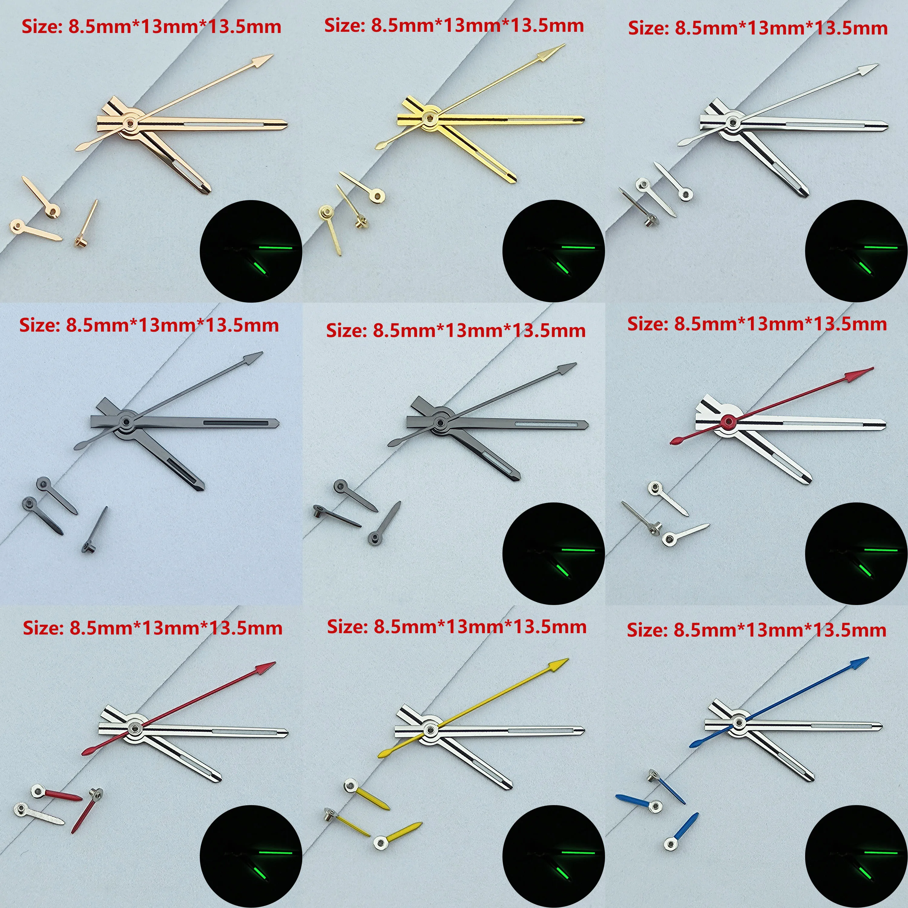 Lancette Dell'Orologio Lancette Vk63 Lancette Luminose Verdi Accessori Per Orologi Puntatore Dell'Orologio Per Movimento Vk63