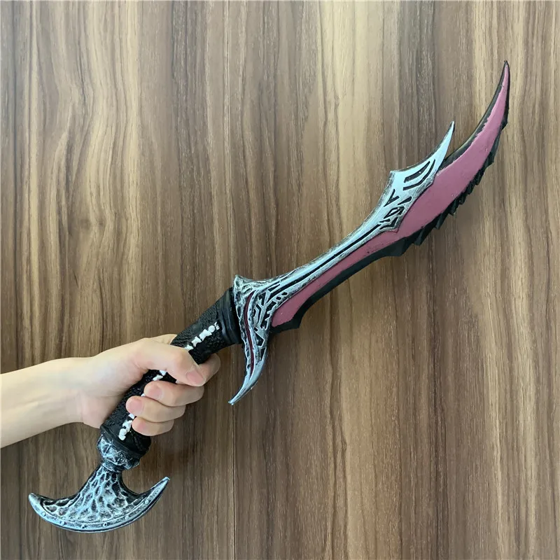 Halloween Cosplay Anti Mage Scythe of Vyse Elf Weapon 1:1 Beast Sickle Movie Game Anime Cos Role Play Gift Safety PU 50cm 2