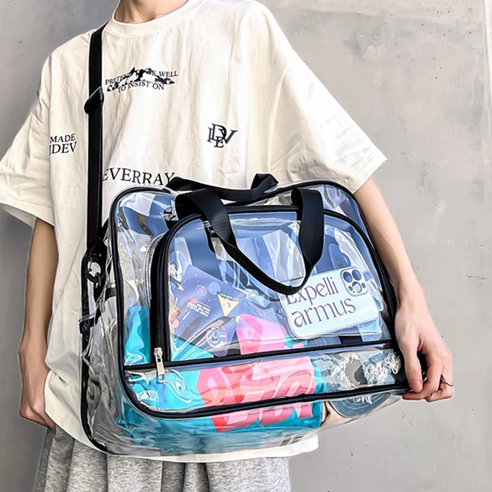 Bolsa Transparente De PVC De Gran Capacidad Para Hombre Y Mujer Bolso De Viaje De Mano Para Natacion Playa Fruta Color A La Moda