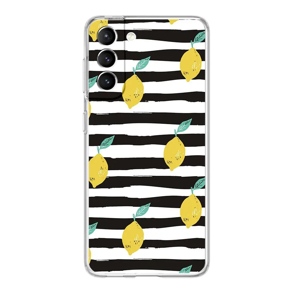 Mediterranean Lemon Clear Silicone Phone Case