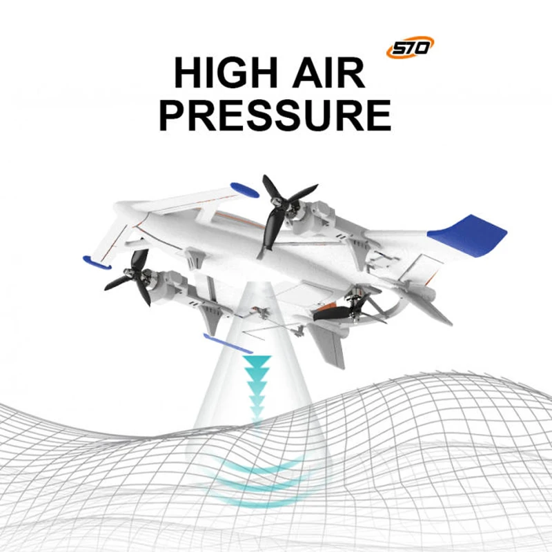 QIDI 570 RC 비행기 2.4Ghz 6채널 RC 글라이더 고정익 항공기 3가지 비행 모드 브러시리스 모터 수직 이착륙 RC 비행기