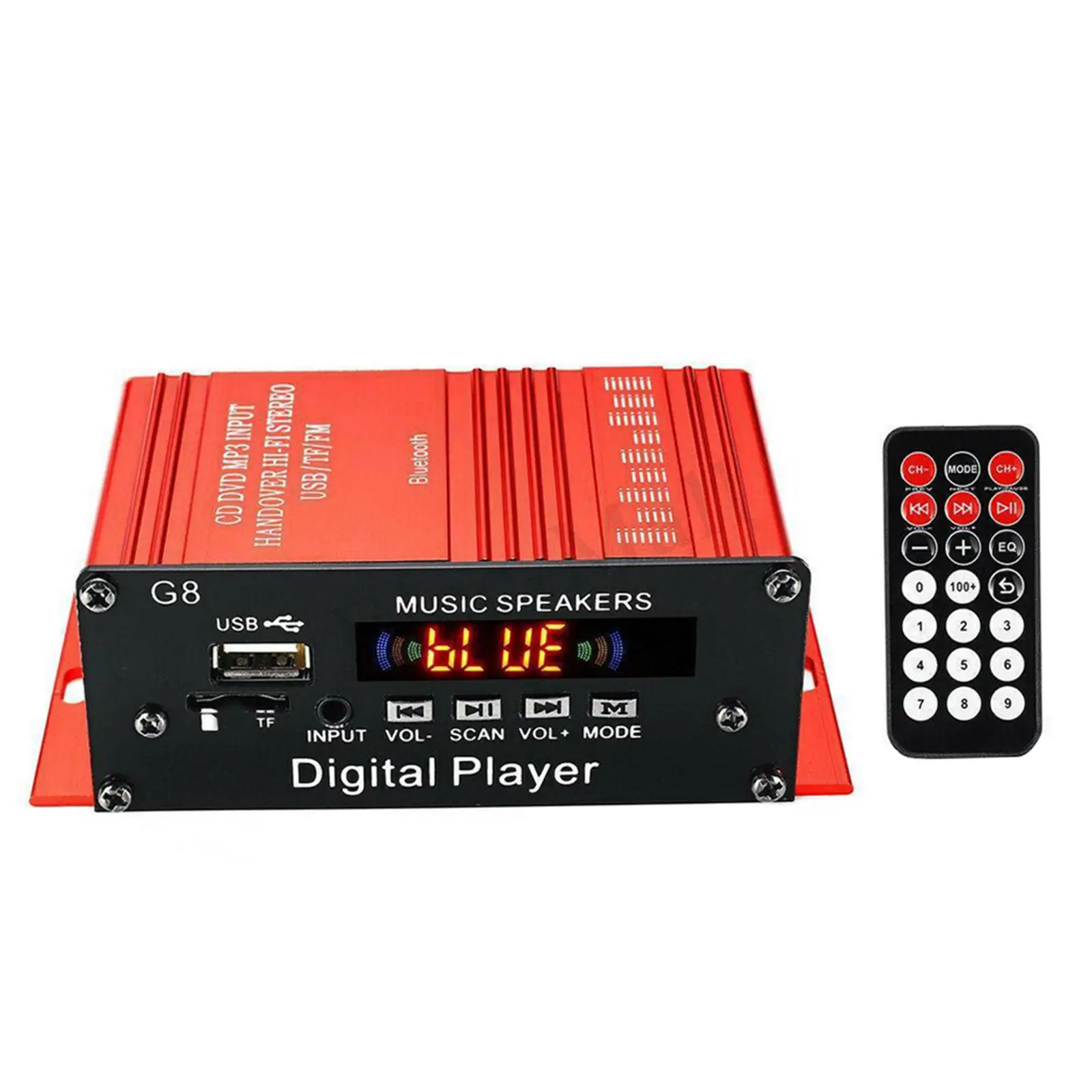 Bluetooth Stereo Audio 2 Channel Amplifier Amplificador Receiver DC 12V