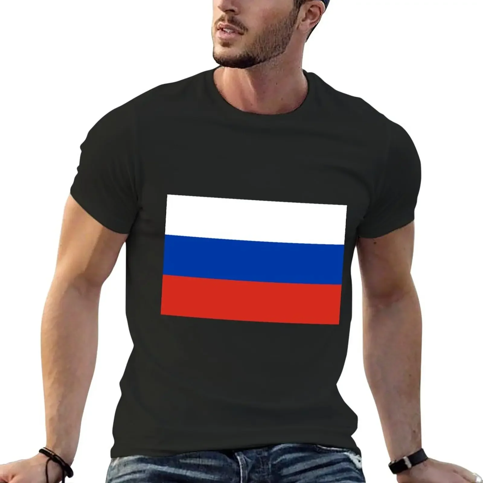 

Flag of Russia T-Shirt customs design your own heavyweights mens white t shirts