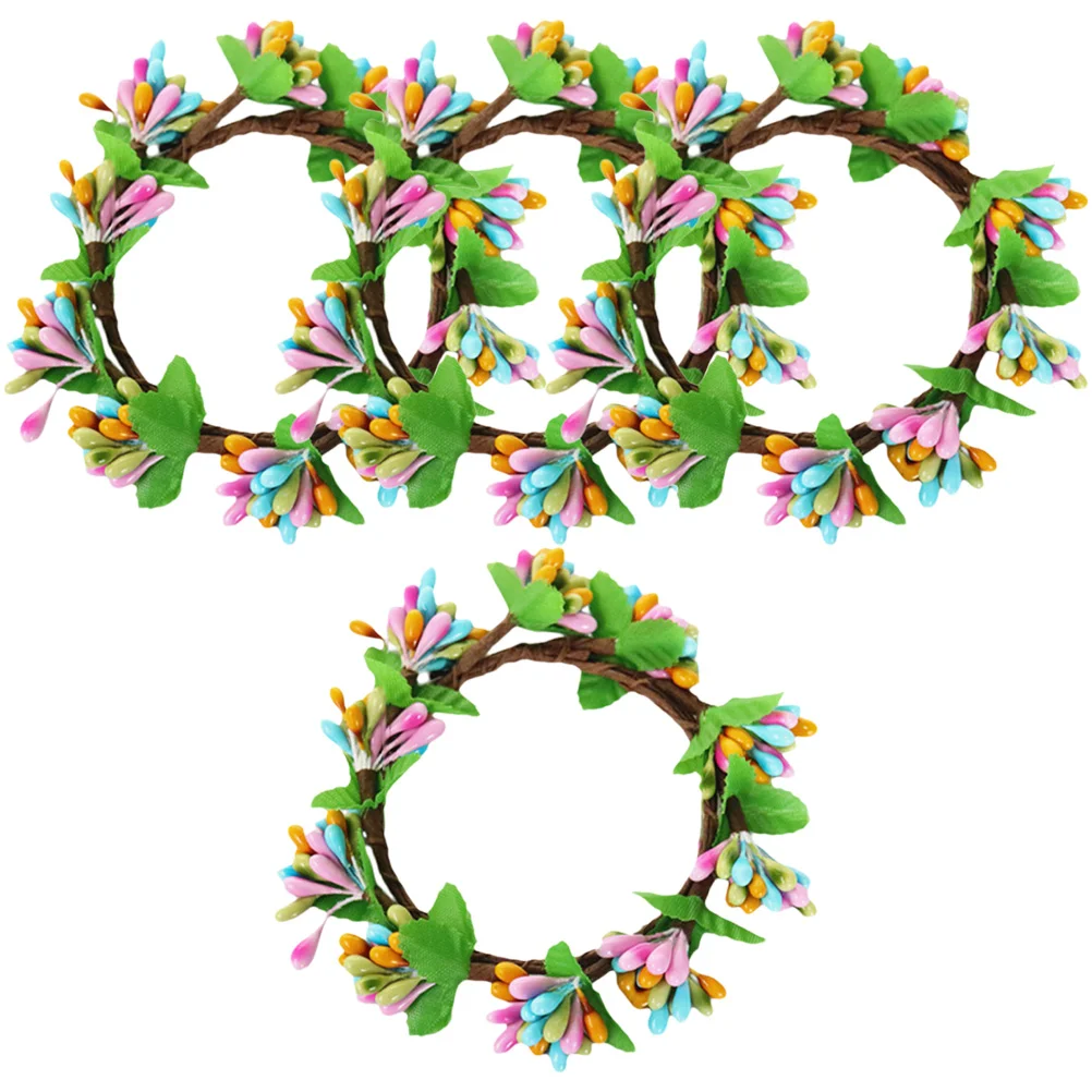 

Easter Holder Garland Simulation Colored Holder Ring Table Garland Wreath