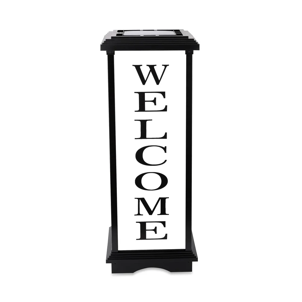 Solar Welcome Lantern Outdoor LED Light IP65 Waterproof Amber White Light 12 Hours Charge Garden Gate Home Sign 1