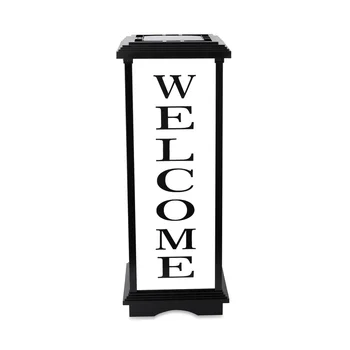 Solar Welcome Lantern Outdoor LED Light IP65 Waterproof Amber White Light 12 Hours Charge Garden Gate Home Sign 1