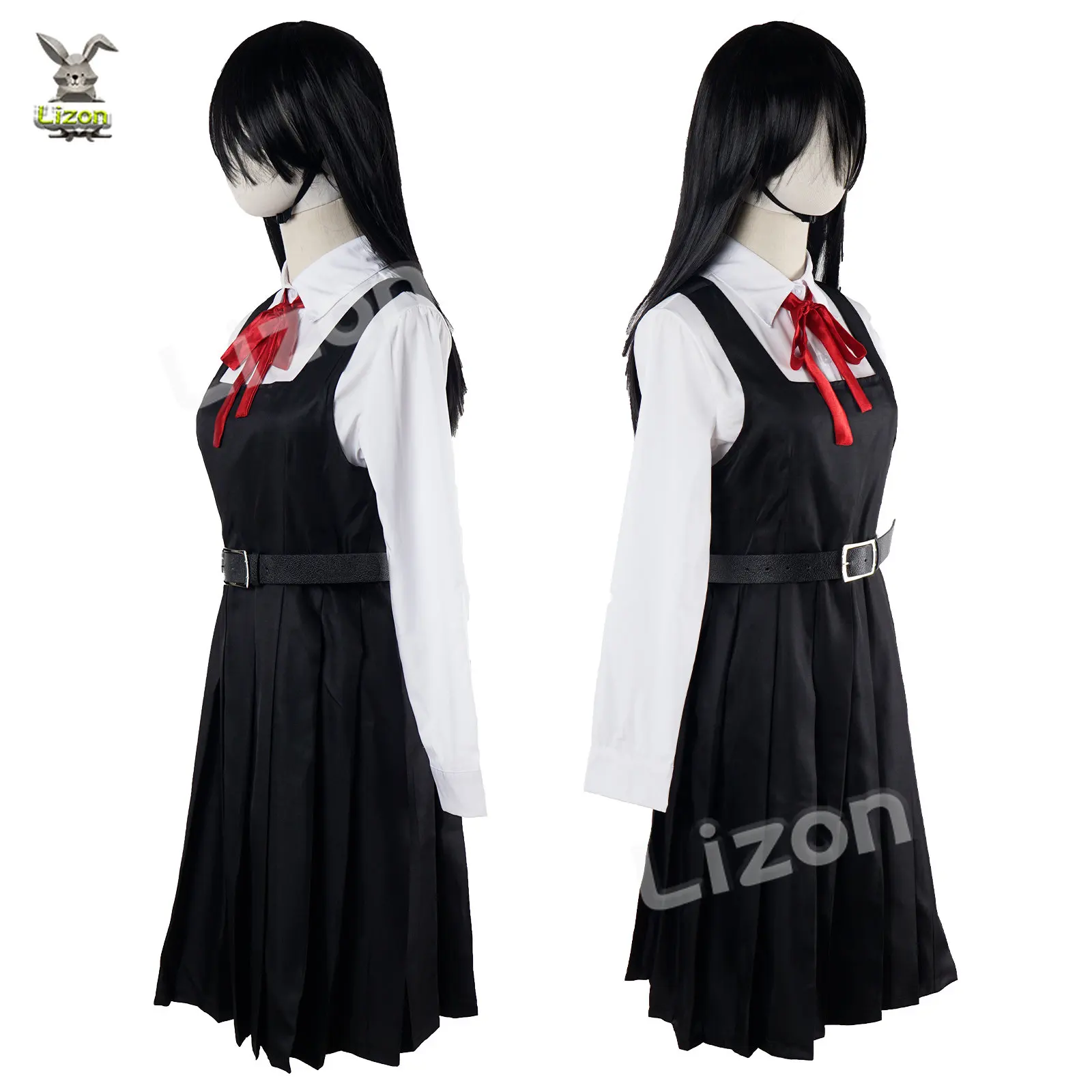 HOLOUN Anime Chainsaw Man Cosplay Costume Mitaka Asa Black Dress War Devil  School Uniform 2 Bow Ties Halloween Christmas Gift - AliExpress