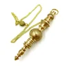 Bronze Metal Copper Spiritual Point Pendulum for Divination Healing Dowsing Wicca Balancing Pointed Cone Pendant Pendulum 4