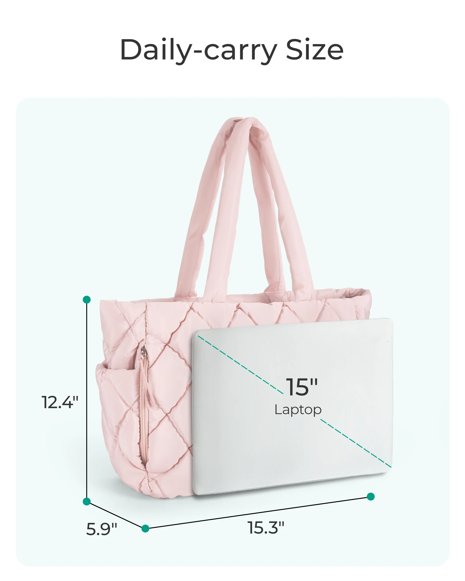Borsa Tote Donna In Nylon Con Cerniera – Grande Capacità – Tracolla E Manici – Per Lavoro, Viaggio, Palestra E Yoga – 30x36x11 Cm