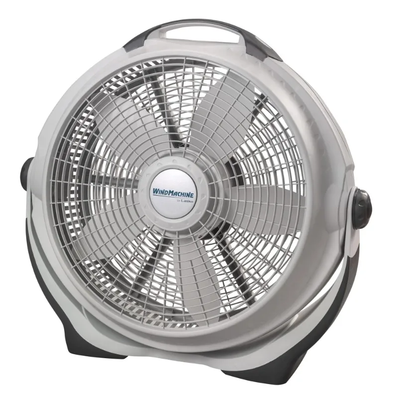 

Wind Machine 20" Pivoting Floor Fan with 3 Speeds, 23" H, Gray, A20301, New