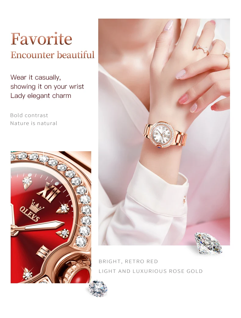 OLEVS 5518 Fashion Luxury Watch For Women description image 8