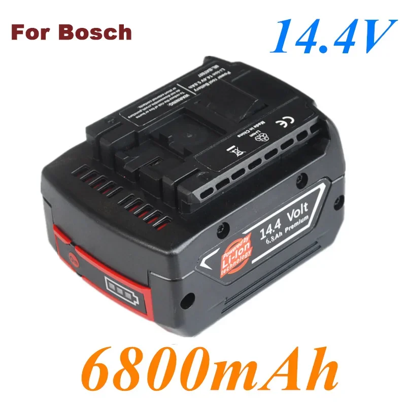 

14.4V 6800mah Rechargeable Li-ion Battery Cell Pack ForBOSCH Cordless Electric Drill Screwdriver BAT607,BAT607G,BAT614,BAT614G