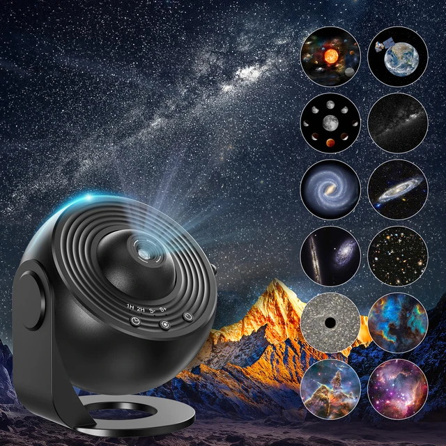 10765-17042f.jpg Star Projector,13 in 1 Planetarium Galaxy Projecto,360°Rotation,Mute Design,HD Image&Timing for Bedroom,Birthday,Christmas Decor