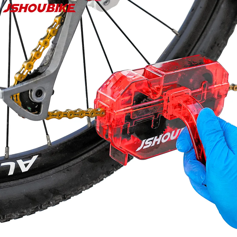 Red Cleaner Chain Cleaning Cycling Scrubber Washer Tool Mountain Bike Washing Kit Bicycle Accessories_voghion.com