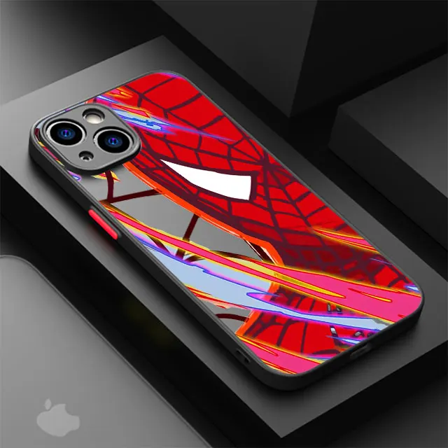 thumbnail image 1 of Fundas de teléfono para Apple iPhone, 11, 16, 8, 14, 12 Pro, 15, 7, 8Plus, 13 Mini, XS, X, XR, Marvel, Spider-Man, Cool Hero, 1 of 5