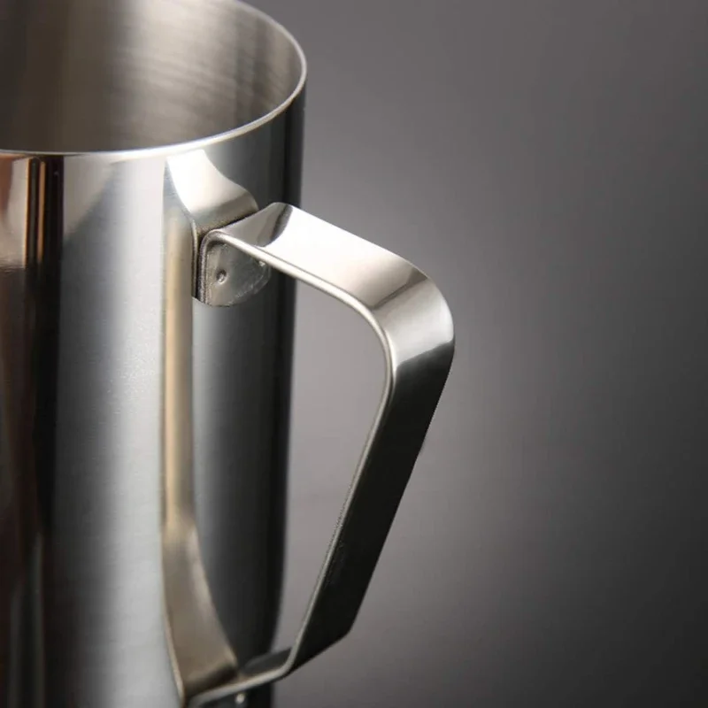 350/600/1000ml Milk Jugs Fashion Silvery Stainless Steel Milk Craft Milk Frothing Pitcher Coffee Latte Frothing Art Jug Mug Cup