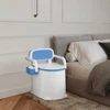 Bedside Commode Portable Squat Toilet Odor Sealed Potty Chair with Armrest Bedside Toilet Portable Commode Toilet for Seniors 1