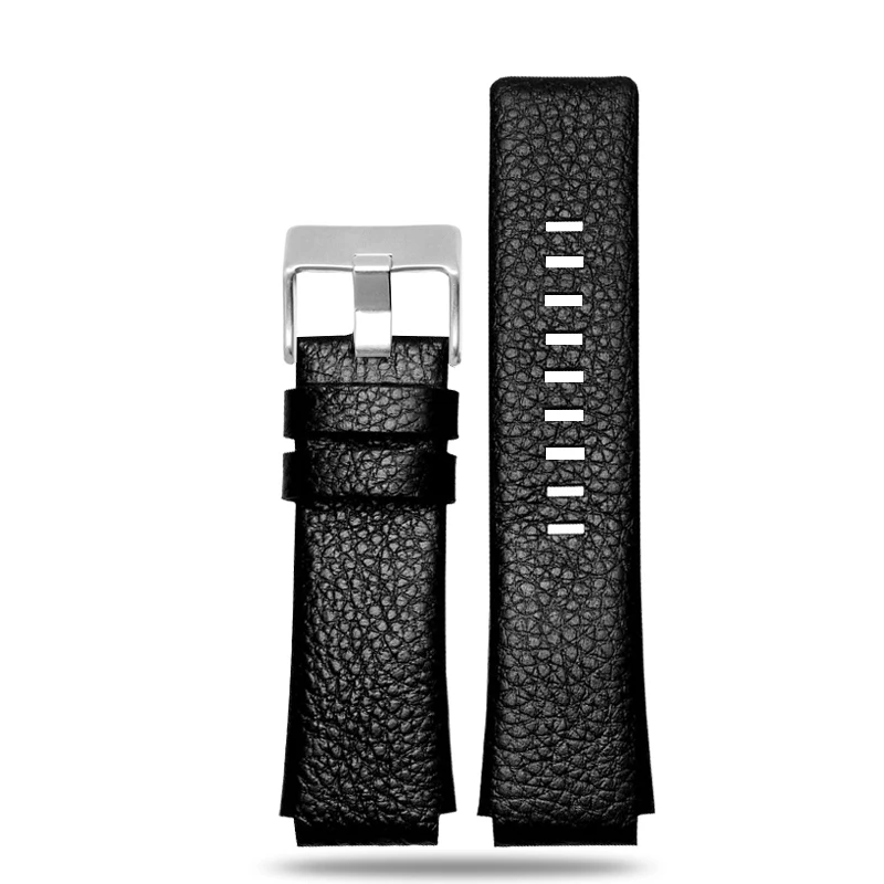 Premium Black Soft Calfskin Men's Chain Strap - High Quality and Durable Replacement Strap