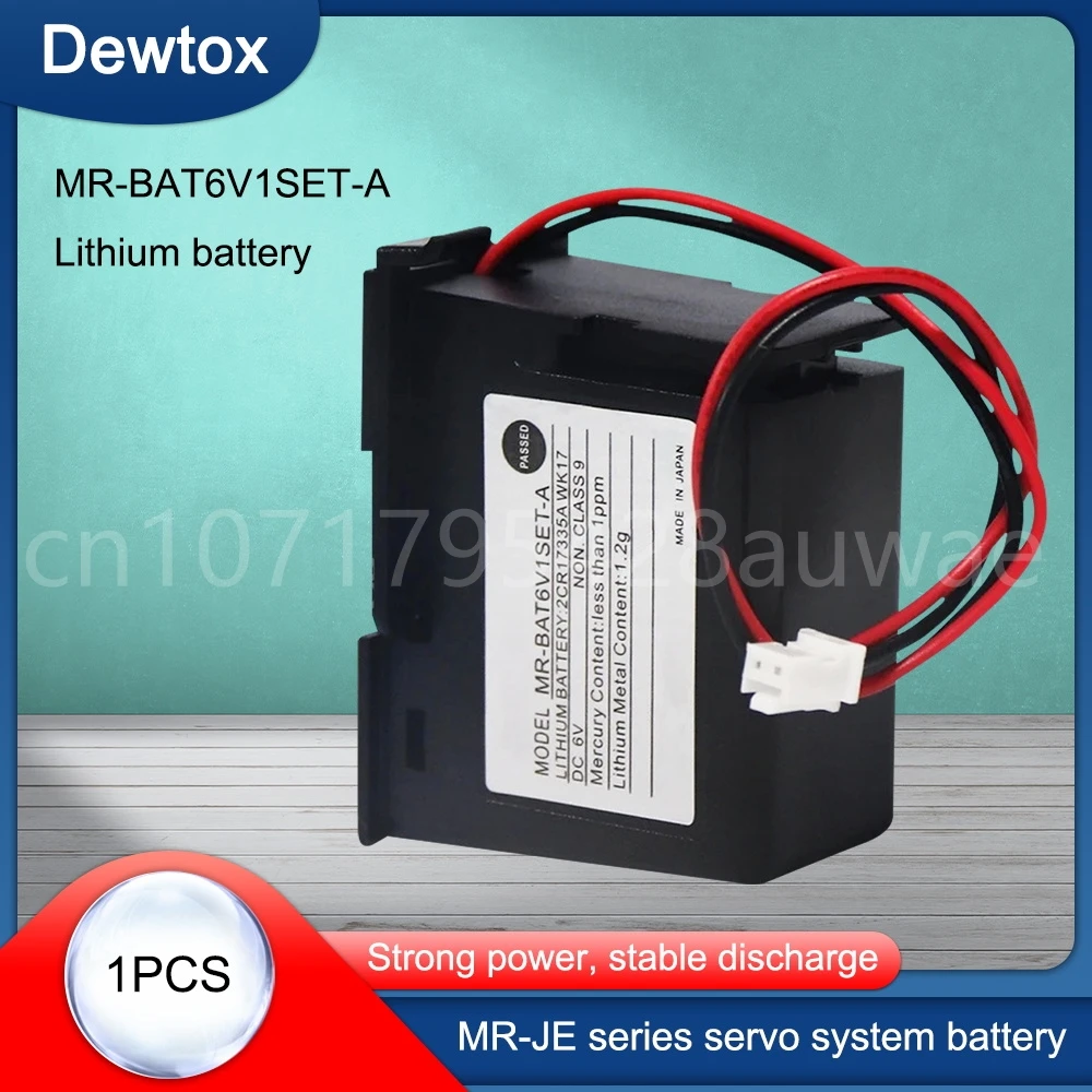 

1PCS Original 6V System Servo Battery 2CR17335A WK17 MR-BAT6V1SET-A PLC Lithium Battery with White Plug