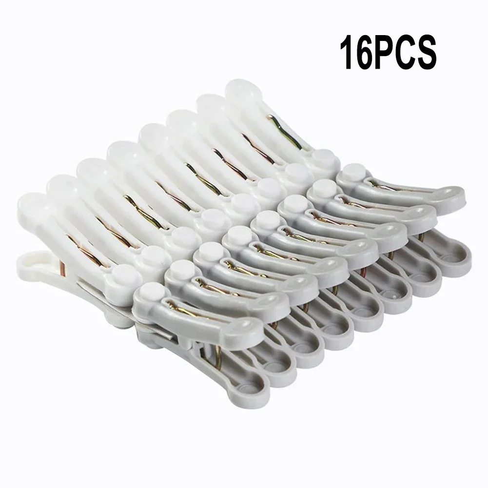 Clips Drying Clip Non-marking Windproof Fixed Soft Rubber Clothes Pin For Hanging Drying Clothes Bags Fold Tools 16pc