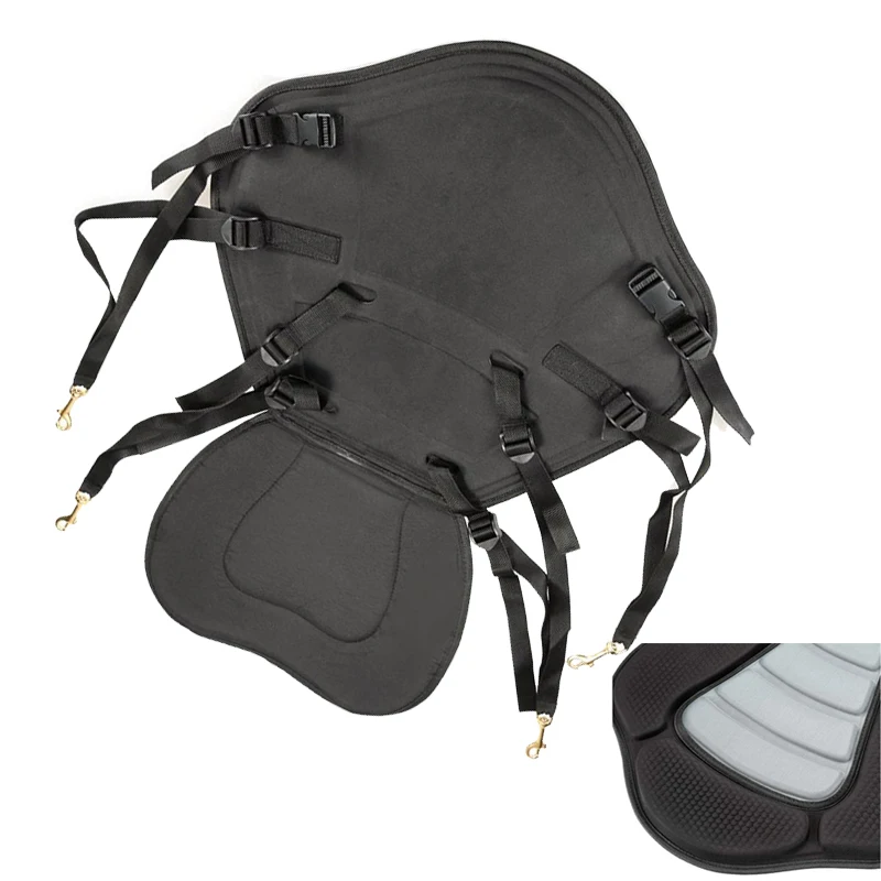 

With Backrest Deluxe Padded Kayak Boat Seat Portable Rowing Boat Padded Seat Adjustable Kayak Cushion Soft Antiskid