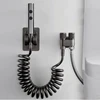 Handheld Toilet Bidet Faucet Rain Sprayer Stainless Steel Dual Button Bidet Sprayer Set Handheld Sprayer Shower Self-Cleaning 2