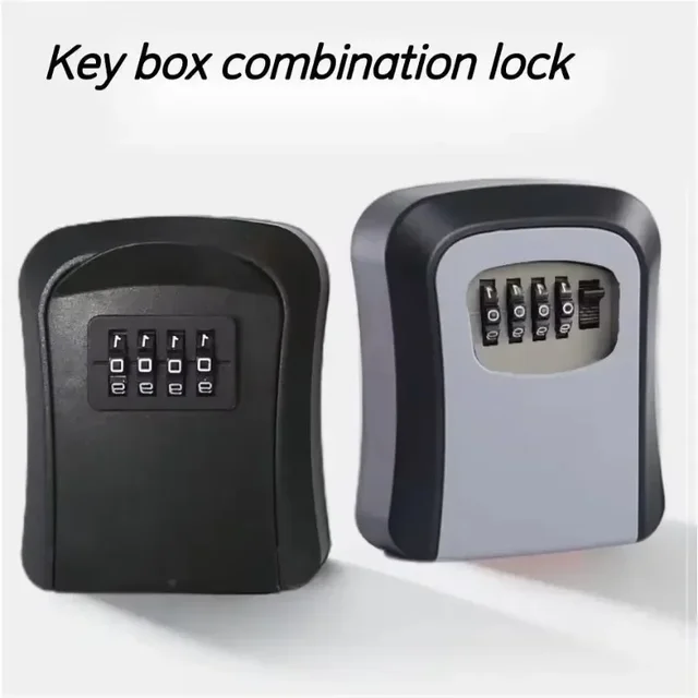 Key Keeper Combination Lock Wall Mounted Waterproof 4 Digits Passwords 5 Keys Storage Box Easy to Fix Home Or Office safe box 2